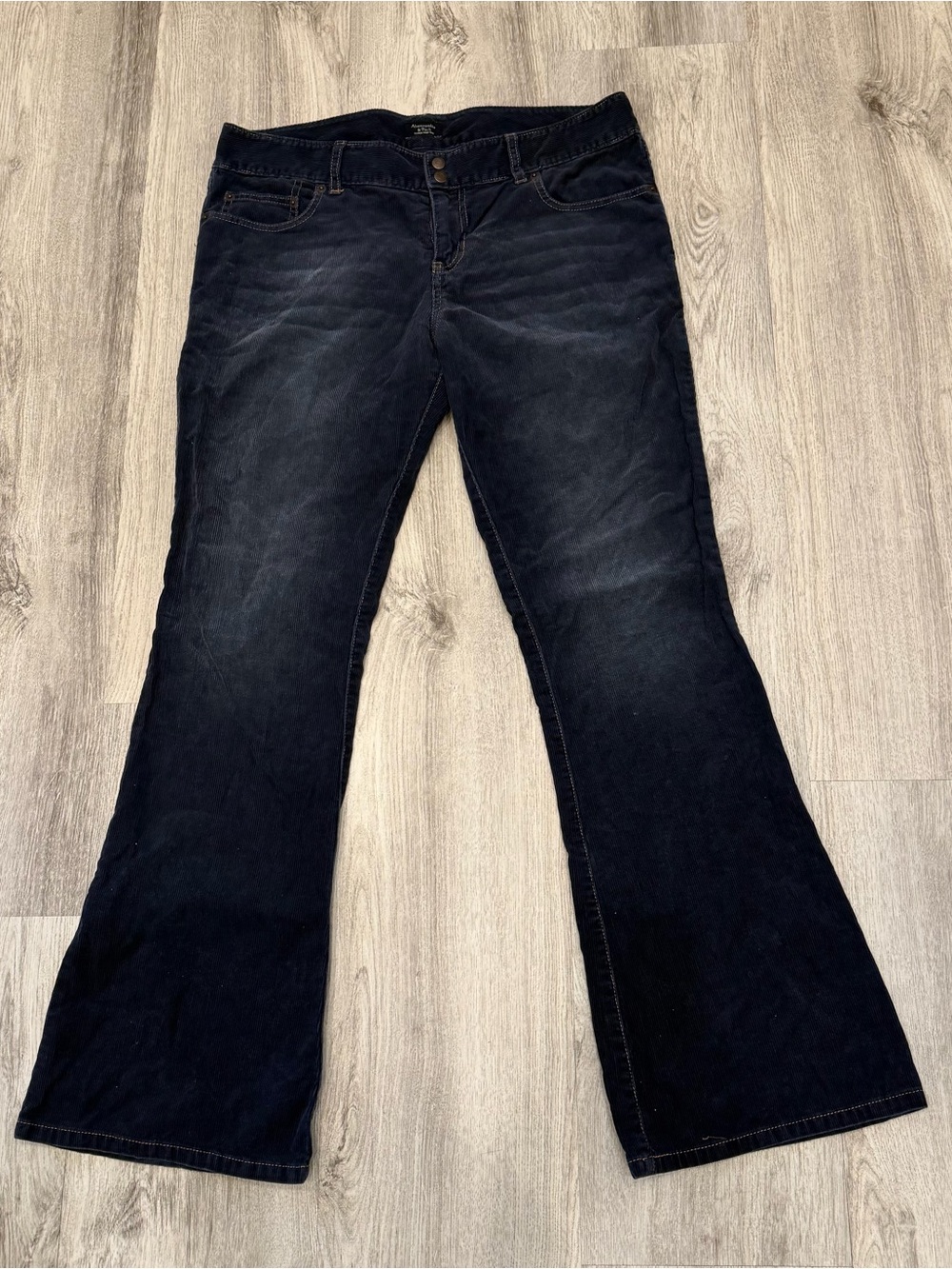 Abercrombie & Fitch Navy Corduroy Flare Pants Size‎ 12